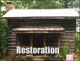 Historic Log Cabin Restoration  Milton, North Carolina